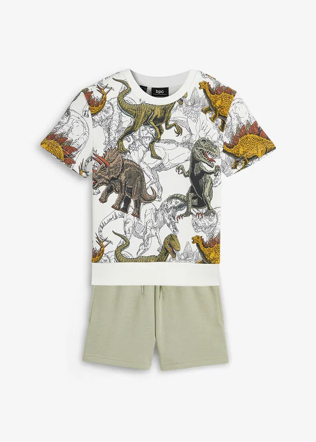 CAMISETA Y PANTALóN CORTO (2 PIEZAS) BLANCO LANAVERDE ALGA